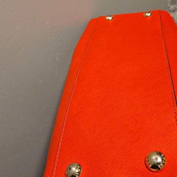 Micahel Kors Hamilton Leather Bag Orange - Picture 9 of 10